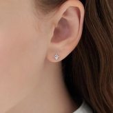 【無料ラッピング】  ヨンドシー 4℃ EAU DOUCE４℃ K10ホワイトゴールド ピアス ホワイトトパーズ ブランド 正規品 新品 ギフト プレゼント 人気 おすすめ 誕生日 記念日 クリスマス 送料無料