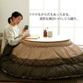 こたつ布団 円形 単品  しじら織り 約225cm丸