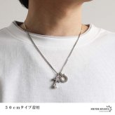 ステンレス 馬蹄ネックレス クロスネックレス ペンダント ホースシュー メタル キラキラ ダブル喜平 細身 シンプル シルバー 十字架 お洒落 ストーン かっこいい メンズ 男性 金属アレルギー対応