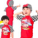 【Lサイズ 120cm】キッズ 水着 男の子 カーズ ラッシュガード 3点セット UVカット 紫外線対策 幼稚園 プール 海 レジャー 夏 ※水着の「 Sサイズ / 参考身長 95-105cm」入荷済み