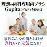 毛のかたさ選べる 歯科専用歯ブラシ Gupita グピタ (毛のかたさ：Mふつう／Sやわらかめ) 10本セット (メール便4点まで) 【メール便送料無料】(※日時指定不可)／ 理想の歯ブラシ 全5色 個包装 ／ 復興支援商品