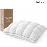 Nekara 枕 まくら ホテル仕様 両面仕様 柔らかめ 寝心地 横向き寝・仰向け寝・うつ伏せ寝対応 高反発の支え感 撥水・防汚加工生地 丸洗いOK 快眠枕 63×43cm