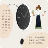 【当日発送可】開店・開業・周年記念に「ロゴ・名入れ可能な振り子丸時計」