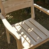 ダイニング家具 ダイニングチェア 肘付き アームチェア チーク無垢材 木製 無塗装 アウトドア インドア 屋外 室内アジアン家具 モダン リビング エスニック アジアン テイスト 家具 バリ 1脚