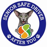 カーサイン 高齢者マーク SENIOR SAFE DRIVER オリエンタルショートヘア ステッカー シール 直径13cm 肉球 日本製 車