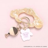 サンリオ カラビナ リール付き シナモロール クロミ ウサハナ ポチャッコ ポムポムプリン ハローキティ Sanrio キーホルダー かわいい キーチェーン おしゃれ 盗難防止 紛失防止 バッグチャーム 着脱 落下防止 キーリール 金具 ギフト フラワーリング