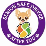 カーサイン 高齢者マーク SENIOR SAFE DRIVER チワワ マグネット 強力 直径13cm 肉球 日本製 車 ステッカー