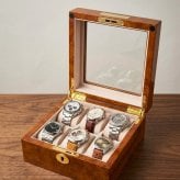 正規品 ロイヤルハウゼン 腕時計 収納ケース 6本 時計ケース ウォッチケース コレクションケース 木目調 ブラウン 鍵付き メンズ レディース Royal hausen 成人 卒業 入学