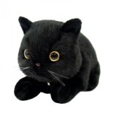 吉徳 ぬいぐるみ コネコ ブラック 黒猫 子猫 人形 おもちゃ リアル ギフト プレゼント インテリア 雑貨 かわいい おしゃれ 癒し グッズ 子ども キッズ 女の子 男の子 誕生日 クリスマス