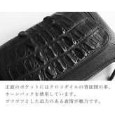 お財布ポシェット 牛革 クロコダイル レディース ショルダーバッグ レディース 小さめ ホーンバッグ 3WAY ミニバッグ ポシェット 斜め掛け 本革 ワニ革 レザー 大人 クラッチバッグ 革 小さいバッグ お財布ショルダー ギフト プレゼント 4FA (06001330r)