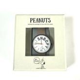スヌーピーPEANUTS タイポレザーウォッチ BE 腕時計 アクセサリー ベージュ グッズ 日本製