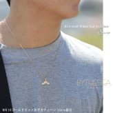 ゴールド ネックレス ハワイアンジュエリー ネックレス ホエールテール ゴールド ペアネックレス 2本セット Sサイズ 刻印 無料 誕生石入れ可 14K K14ゴールド K10カットあずきチェーン太さ0.9mm 2本セット カップル 夫婦 プレゼント ハロウィン 【品番：CG-GP114P-228SDC4】