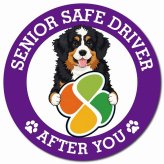 カーサイン 高齢者マーク SENIOR SAFE DRIVER バーニードゥードル マグネット 強力 直径13cm 肉球 日本製 車 ステッカー