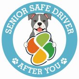 カーサイン 高齢者マーク SENIOR SAFE DRIVER アメリカンスタッフォードシャーテリア ステッカー シール 直径13cm 肉球 日本製 車