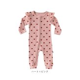 ロンパース 長袖 通販 パジャマ ベビー服 女の子 ルームウェア 赤ちゃん ジッパー フロントファスナー チャック おしゃれ オシャレ 肩フリル付き 出産お祝いギフト 可愛い かわいい 春秋冬用 部屋着 ギフト