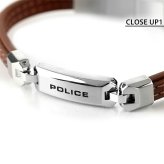 ポリス ブレスレット メンズ ブランド POLICE LAYERLOCK GB0082902 ブラウン シルバー アクセサリー