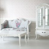 ソファ 座椅子 姫系 家具 二人用 かわいい ロココ 猫脚 アンティーク風 エステサロン シェル 型 ゴージャス アンティーク調 ゴシック ー 2人掛け シャビーシック エレガント フレンチ ヨーロピアン 猫足 貝殻 マーメイド