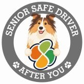 カーサイン 高齢者マーク SENIOR SAFE DRIVER ラフコリー ステッカー シール 直径13cm 肉球 日本製 車
