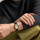 フォッシル FOSSIL 腕時計 メンズ HARLOW アナログ ブラックレザーウォッチ FS6215【2026 新作】