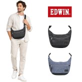 EDWIN エドウィン ショルダーバッグ ラッシュ 横型 斜め掛け ショルダー かばん 普段使い 使いやすい シンプル メンズ ギフト プレゼント ブラック ew014