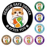 カーサイン 高齢者マーク SENIOR SAFE DRIVER エキゾチックショートヘア マグネット 強力 直径13cm 肉球 日本製 車 ステッカー