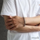 ステンレス 珍しい形状 チェーンブレスレット メンズブレスレット スタイリッシュ ゴールド シルバー スクエア シンプル 重厚感 存在感 メタル 男性 金属アレルギー対応