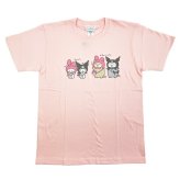 サンリオ マイメロディ＆クロミ × なんでもいきもの Tシャツ(M) ライトピンク アパレル Sanrio 送料込み