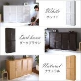 収納家具 ラック ルーバーシューズボックス 2個組 75cm幅 Dion-ディオン- ルーバー SLB-9075SET--NA ナチュラル 幅75x奥34x高93cm ホームテイスト インテリア ルーバー式シューズボックス 下駄箱 玄関収納 幅75