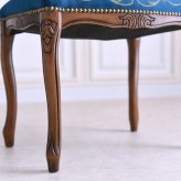 スツール イタリア製 ルネッサンスItalia アンティーク 調 ドルチェ ローズQUEEN ブルー 猫脚スツール クラシック ヨーロピアン 椅子 チェア 輸入家具 エレガント ソファの補助として ドレッサーの椅子として 玄関でも重宝します 天然木 イス