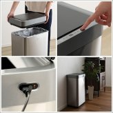 ゴミ箱 ダストボックス 充電式 自動開閉 45L CHCO-チャコ- 自動 開閉 センサー ふた付き 手動 スタイリッシュ 長持ち充電 省スペース設計 スリム コンパクト 棚下 隙間 設置 ステンレス製 耐久性 錆びにくい お掃除 お手入れ 簡単