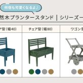ガーデン エクステリア 天然木製ワゴン型プランタースタンド FW72