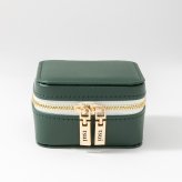 ジュエリー ポーチ グリーン（スクエア）アクセサリーボックス BOX 保管箱 ケース プレゼント Green 収納
