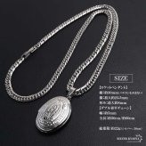 ステンレス ロケットネックレス HIPHOP ダブル喜平チェーンネックレス ロケットペンダント マリアネックレス 写真 記念 思い出 50cm 60cm ゴールドネックレス 18KGP シルバー 6面カット 聖母 メンズ 男性 金属アレルギー対応
