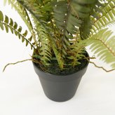 観葉植物 造花 ボストンファーン グリーン BROWN 全高約70cm 卓上・小型 フェイクグリーン 本物そっくり おしゃれ インテリア 人工観葉植物 アーティフィシャルグリーン オフィス 店舗 ホテル 開店祝い 室内 ミニ シダ タマシダ フェイク