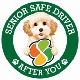 カーサイン 高齢者マーク SENIOR SAFE DRIVER ゴールデンドゥードル ステッカー シール 直径13cm 肉球 日本製 車