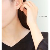 K10 ゴールド ピアス イエローゴールド ピンクゴールド ホワイトゴールド 地金入りシリコンキャッチ 大粒キュービックジルコニア オーバル 丸 10金 10K 華奢 上品 インディラ 彼女 妻 女性 レディース 誕生日 プレゼント ハロウィン 【品番：RME-778380-620】