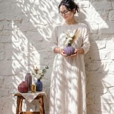 陶器の花瓶 削ぎ ロング S・M・L フラワーベース セン トーツウ｜レッド ブルー パープル｜ おしゃれ かわいい｜北欧 カフェ風 インテリア 一輪挿し 花びん 花器｜ギフト プレゼント 新生活 母の日【TOTU】