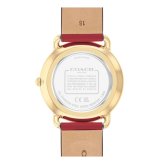 コーチ 腕時計 レディース 正規品 5年保証 エリオット 36mm レッド 赤 レザーベルト ハート チャーム クリスタル おしゃれ かわいい 女性 彼女 妻 娘 誕生日 記念日 クリスマス プレゼント ギフト 純正ショッパー付き COACH ELLIOT 成人 卒業 入学