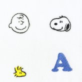 スヌーピー ミニタオル アイコン(A) イニシャル アイボリー ハンカチ SNOOPY