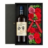 余市 お酒 酒 ウイスキー ウィスキー ギフト プレゼント おしゃれ かわいい 珍しい ソープフラワー フラワーボックス 花 お花 定年退職 還暦祝い 退職祝い 男性 女性 お祝い 古希 喜寿 傘寿 米寿 卒寿 白寿 百寿