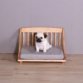 ペットベッド giocoso パイン材 天然木 S・M ライトブラウン・ホワイト W52.5xD42.8xH34cm 犬 猫 ペット家具 ペット用品 ライトブラウン ホワイト おしゃれ
