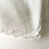 名入れ　コットン　ブランケット(ミルク）|オーガニック糸使用　"柔らな肌ざわり"　綿100 通年用　3営業日発送