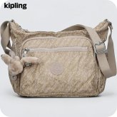 キプリング ショルダーバッグ レディース ブランド Kipling ギャビー S ロゴ ワンポイント 総柄 KI2532-1KG Brush Of Gold