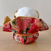 干支 置物 薬師窯 錦彩招福未（ふく福巾着）92 干支の置物 羊 未 未年 陶器 ひつじ ヒツジ 2027年 干支置物 薬師 窯 の 置物 飾り 2027 迎春 正月 縁起 粗品 景品 伝統工芸・陶器の和遊感