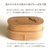 Fave トカゲ スリム入子型 曲げわっぱ 弁当箱  天然木 二段 わっぱ 木製 スリム オリジナル ヤモリ ゲッコー 爬虫類 ペット 動物 アニマル ホワイトデー