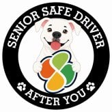 カーサイン 高齢者マーク SENIOR SAFE DRIVER ピットブル ステッカー シール 直径13cm 肉球 日本製 車
