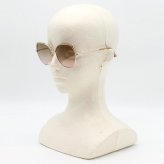 ゲス GUESS サングラス ノーズパッド UVカット アイウェア キャットアイ フォックス GU7736/S 57G 58 メンズ レディース ユニセックス シャイニーベージュ+ライトブラウングラデーションピンク 海外正規品