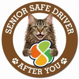 カーサイン 高齢者マーク SENIOR SAFE DRIVER ラパーマ マグネット 強力 直径13cm 肉球 日本製 車 ステッカー