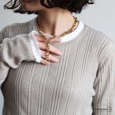 ステンレス マンテルネックレス 留め3箇所 ラリエット Y字 アズキチェーン チョーカー ゴールド 2way お洒落 デザイン 流行り シンプル 太め 変形 レディース 女性 金属アレルギー対応