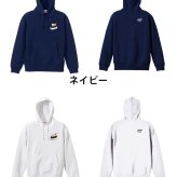 バドミントン パーカー プルオーバー メンズ レディース ジュニア 練習着 裏パイル おもしろ 名入れ スウェット おしゃれ キッズ 大きいサイズ 文字入れ無料 「シャトル in 天むす」 アートワークスコウベ 【送料無料】